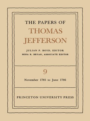 cover image of The Papers of Thomas Jefferson, Volume 9